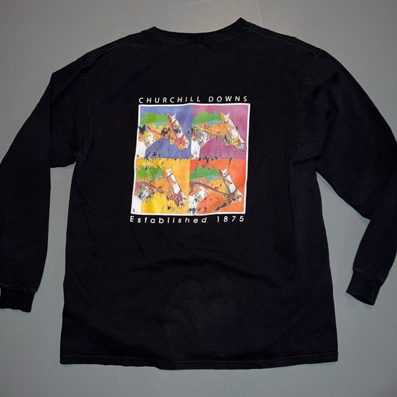 Delta Other - Vintage Churchill Downs black long sleeve t-shirt on delta pro weight